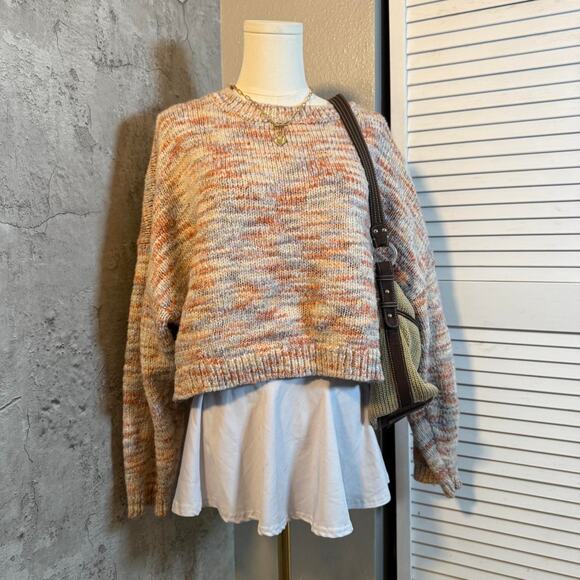 Preppy Soft Multicolored Oversized Fall Sweater - Picture 2 of 5
